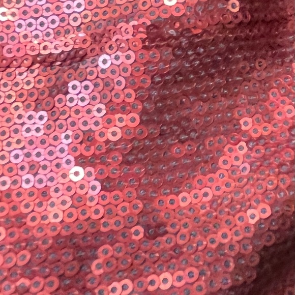 NEW! NICOLE MILLER Sequin Stretch Woven Sherbet Plum Plunging Formal Dress SZ 4 - Picture 9 of 17